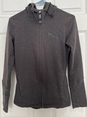 PUMA Women's Charcoal Zip-Up Hoodie Jacket SizeXS/TP